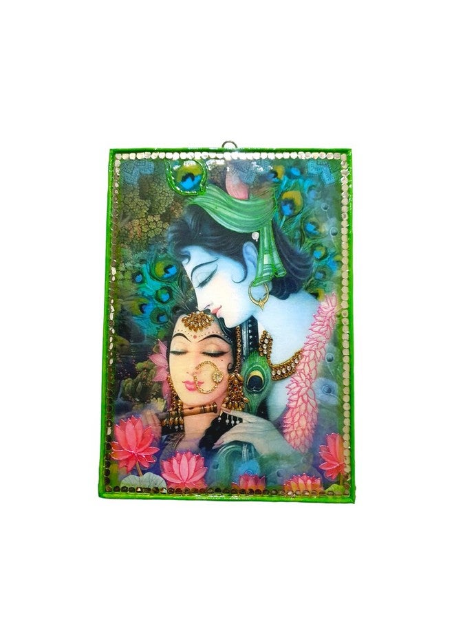 KRAFTISTIC ARTS KRAFTISTIC ARTS Wooden Radha Krishna Mixed Media/Resin Coated/Wall Hanging/Religious/Home Decor/Janmashtmi/Navratri/Diwali/Birthday/Wedding/Navratri/Diwali/House Warming/Handmade Luxury Gift - Image 1