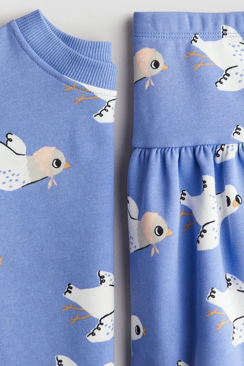 H&M 2-piece sweatshirt and skirt set