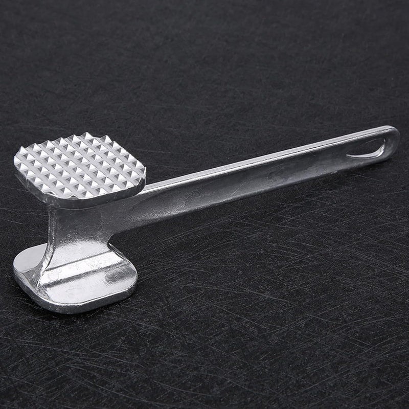 YDuupxe Meat Tenderizer Meat Pounder for Beef Pork Chicken Aluminum Alloy Kitchen Tool with Ergonomic Handle Smooth Side to Mash and Flatten Meat Pie - Image 2