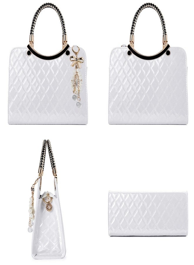 TIBES Shiny Patent Leather Women Purses Satchel Handbags Ladies Fashion Top Handle Handbags Crossbody Shoulder Bags - Image 4