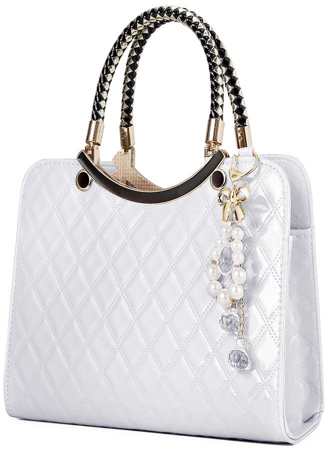 TIBES Shiny Patent Leather Women Purses Satchel Handbags Ladies Fashion Top Handle Handbags Crossbody Shoulder Bags - Image 1