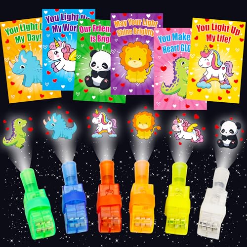 AugToy 28PCS LED Finger Lights Valentines Day Gifts for Kids School Classroom Valentine Exchange Cards for Toddlers Boys Girls Class Valentines Day Gift Light Up Party Favors Treat Goodie Bags Stuffers Bulk - Image 1