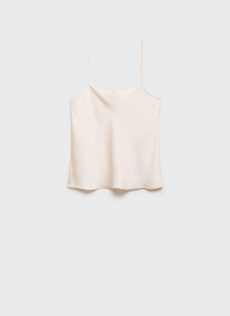 MANGO Satin Top With Thin Straps  - Image 4