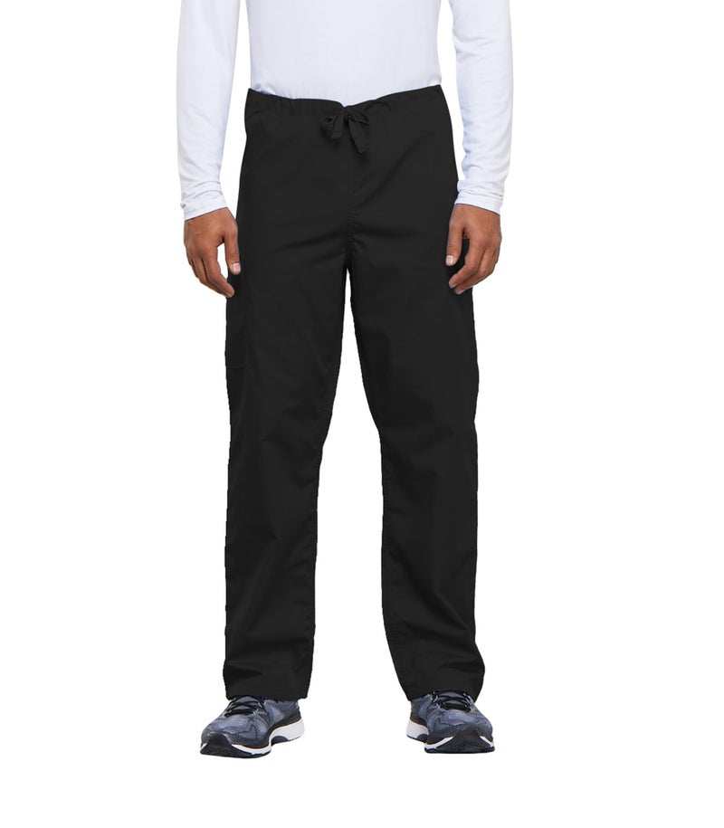 Cherokee unisex adult Originals Drawstring Cargo medical scrubs pants, Black, XX-Large Plus Tall - Image 1