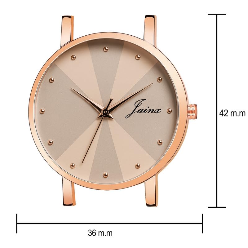jainx Rose Gold Mesh Magnet Chain Analog Watch - for Women - Image 2