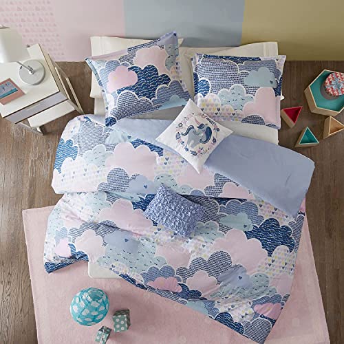 Urban Habitat Kids Urban Habitat Kids Duvet Set Vibrant Fun and Playful Print All Season Comforter Cover Matching Shams Decorative Pillow Children Bedding Bedroom Dcor TwinTwin XL Cloud Blue 4 Piece