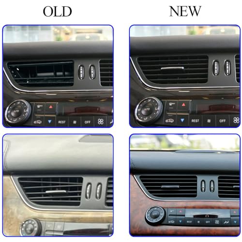 Goodithy غطاء شبكة تهوية الهواء المركزي متوافق مع مرسيدس بنز CLS W219، غطاء لوحة تكييف الهواء، غطاء مخرج الشبكة، بديل ل CLS55 CLS63 CLS350 CLS500 CLS550، أسود - Image 5