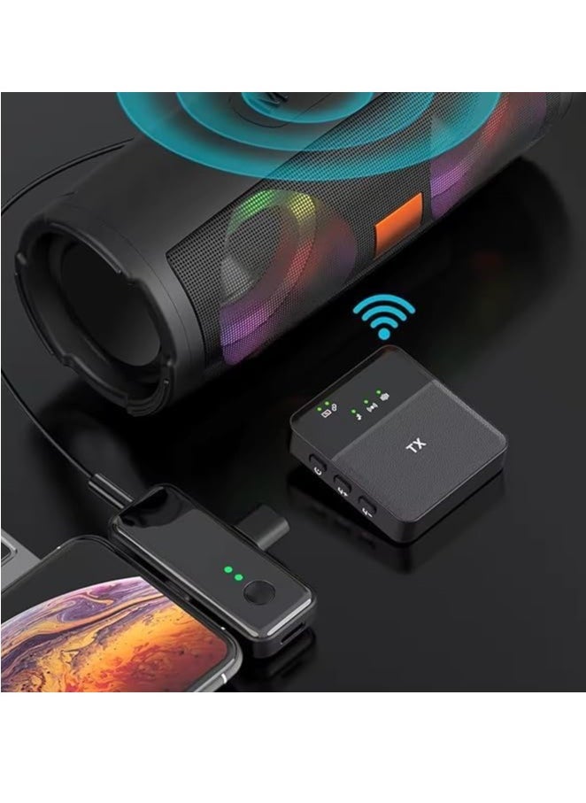 BlueFire - 3-in-1 Wireless Microphone for iPhone & Android – SX31 Dual 2.4G Mini Lavalier Mic with Lightning/Type-C/3.5mm Jack, Smart Noise Reduction, 20m Range, 10H Battery, Ultra-Low Latency (9ms), Plug & Play for Recording, Live Stream, Vlogging - Image 1