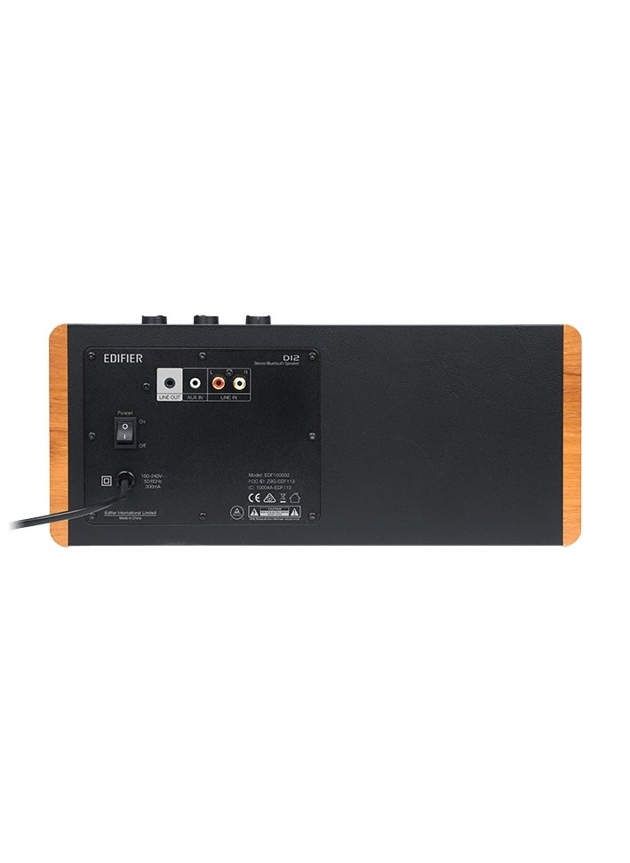 EDIFIER - Edifier D12  Bluetooth Speaker BT5.0 RCA AUX Remote Brown - Image 1