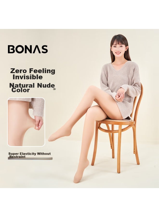 BONAS Baonais Thick Stockings, Summer Bare Leg Miracle, Women's 480d Pressure Socks, Thin Leggings, Velvet Flesh-colored Pantyhose - Image 1