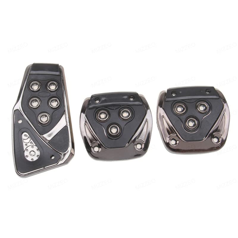 MIZZEO Extra Grip & High Performance Accelerator Brake Clutch Pedal Cover (Pack of 3) Black Compatible with Mahindra XUV 700 - Image 2