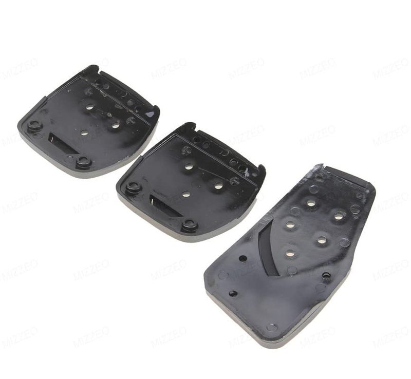 MIZZEO Extra Grip & High Performance Accelerator Brake Clutch Pedal Cover (Pack of 3) Black Compatible with Mahindra XUV 700 - Image 3