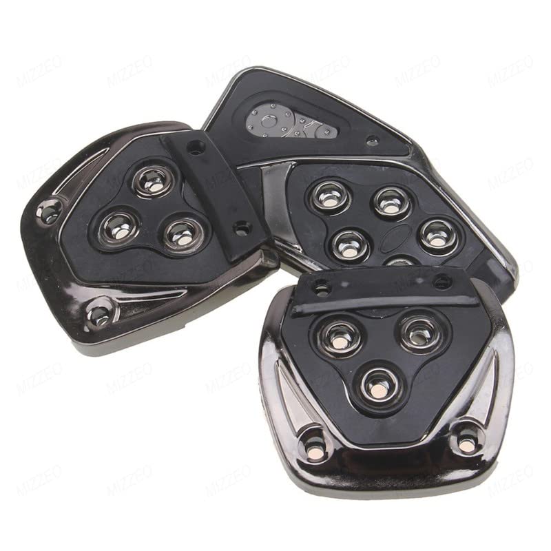MIZZEO Extra Grip & High Performance Accelerator Brake Clutch Pedal Cover (Pack of 3) Black Compatible with Mahindra XUV 700 - Image 5