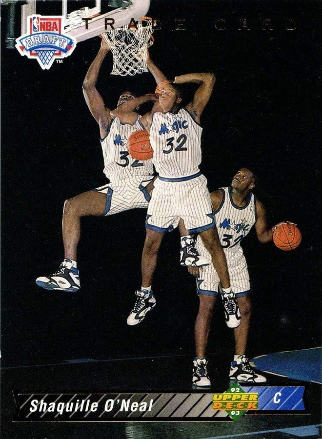 Upper Deck 1992-93 Upper Deck Basketball #1b Shaquille O'Neal Rookie Card - Shaq Trade Card - Image 1
