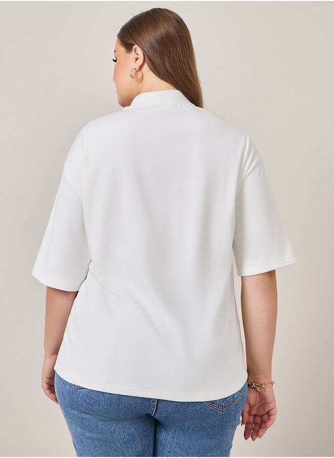 Styli - Slogan Print Oversized T-Shirt - Image 1