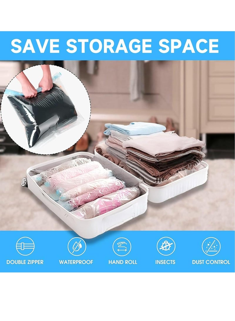 Altheqa 10 Pack Vacuum Storage Bags with Manual Pump - 3 Small, 3 Medium, 2 Large & 2 Jumbo - Reusable Compression Bags for Clothes, Blankets, Quilts, Pillows & Travel - Image 5
