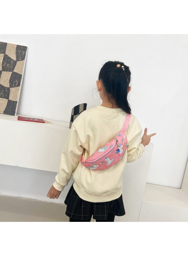 Children's Bag 2022 Baby Graffiti Crossbody Bag Handsome Boys And Girls Chest Bag Cute Little Dinosaur Waist Bag Foreign Trade-Color:pony Green - Image 5