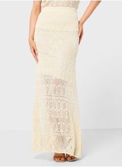 Ginger Knitted Crochet Top & Skirt Coord Set  - Image 4