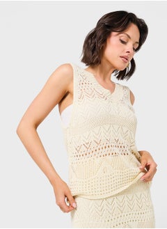 Ginger Knitted Crochet Top & Skirt Coord Set  - Image 3