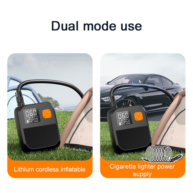 Electric Air Pump: Black, 100L/Min 25PSI High Efficiency, Digital Pressure Monitoring - Intelligent Auto-Off Preset Modes, Portable Air Pump for Outdoor Adventures, Paddle Boards, Inflatables - Image 3