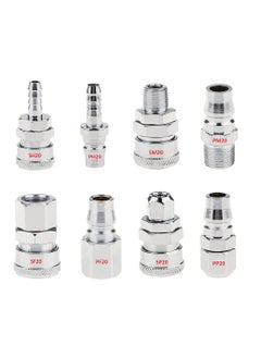 MINSALES MINSALES PF20 Pneumatic Air Line Hose Quick Release Fittings Connector Coupler 14 BSP Pack Of 3 Pcs  - Image 3