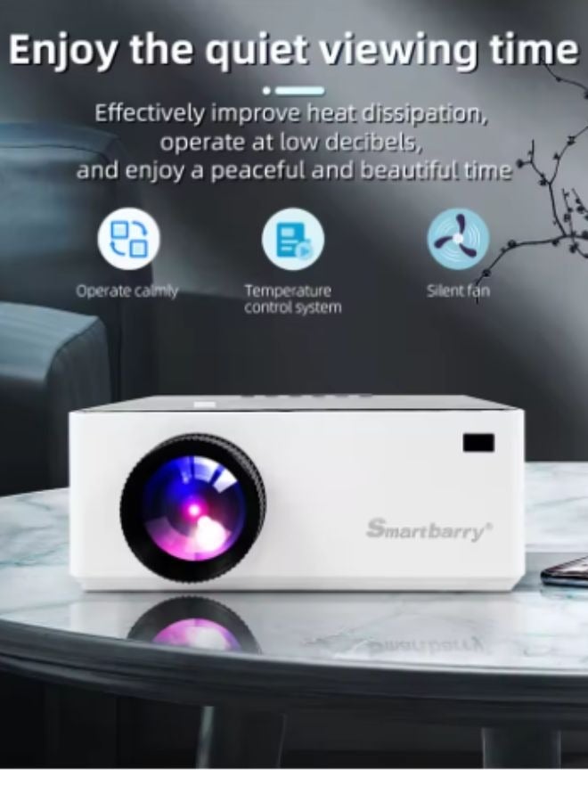 Smartbarry HT20 4K High Definition Wifi Portable Projector Versatile Connectivity Dual Band Speed Compatible with Multiple Devices Simple and Convenient - Image 2