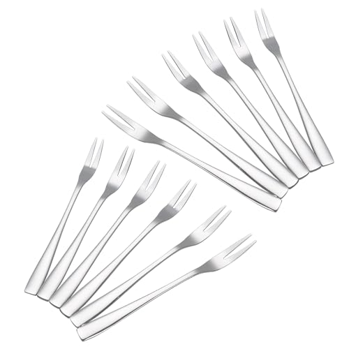 Begale 12-Piece Bistro Appetizer Cocktail and Fruit Forks, 2-Prong Forks, 5.4-INCH - Image 1