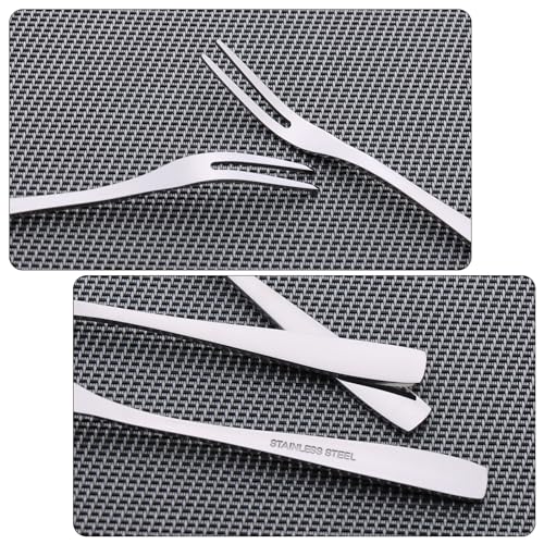 Begale 12-Piece Bistro Appetizer Cocktail and Fruit Forks, 2-Prong Forks, 5.4-INCH - Image 2