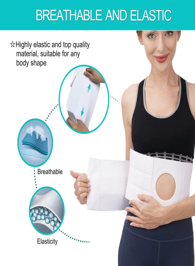 TANDCF Medical Ostomy Belt Ostomy Hernia Support Belt Abdominal Binder Brace Abdomen Band Stoma Support for Colostomy Patients To Prevent Parastomal Hernia Stoma Opening- Men Or Women- Size S - Image 5