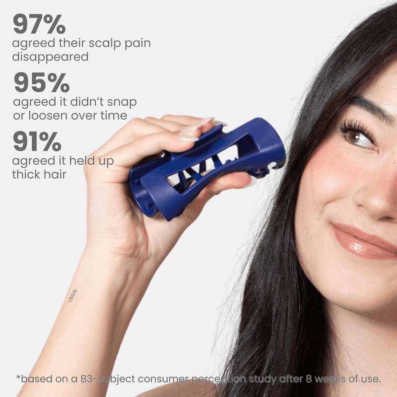 Mello The Original Mello Hair Claw Clip Squishy Claw Clip Made in Korea Patent Pending 30021976 (Blue, Medium) - Image 5