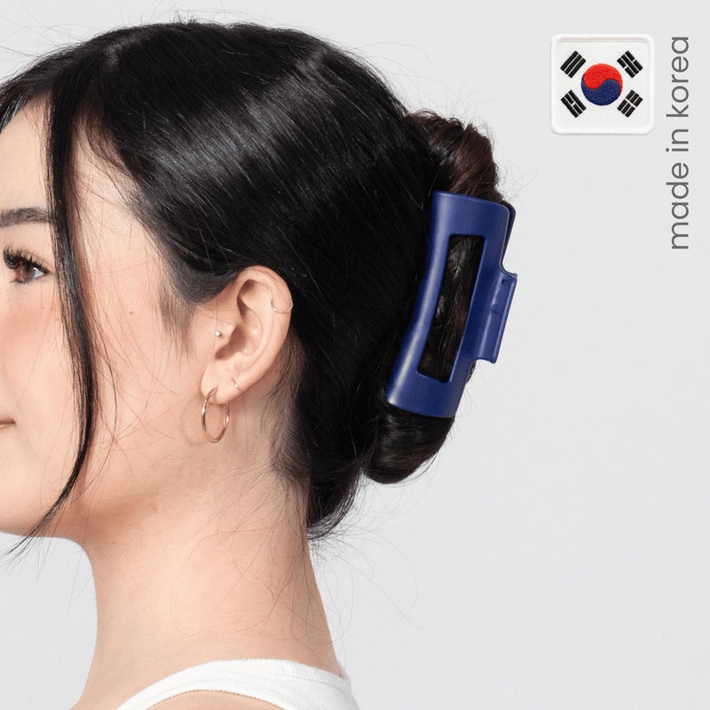 Mello The Original Mello Hair Claw Clip Squishy Claw Clip Made in Korea Patent Pending 30021976 (Blue, Medium) - Image 3