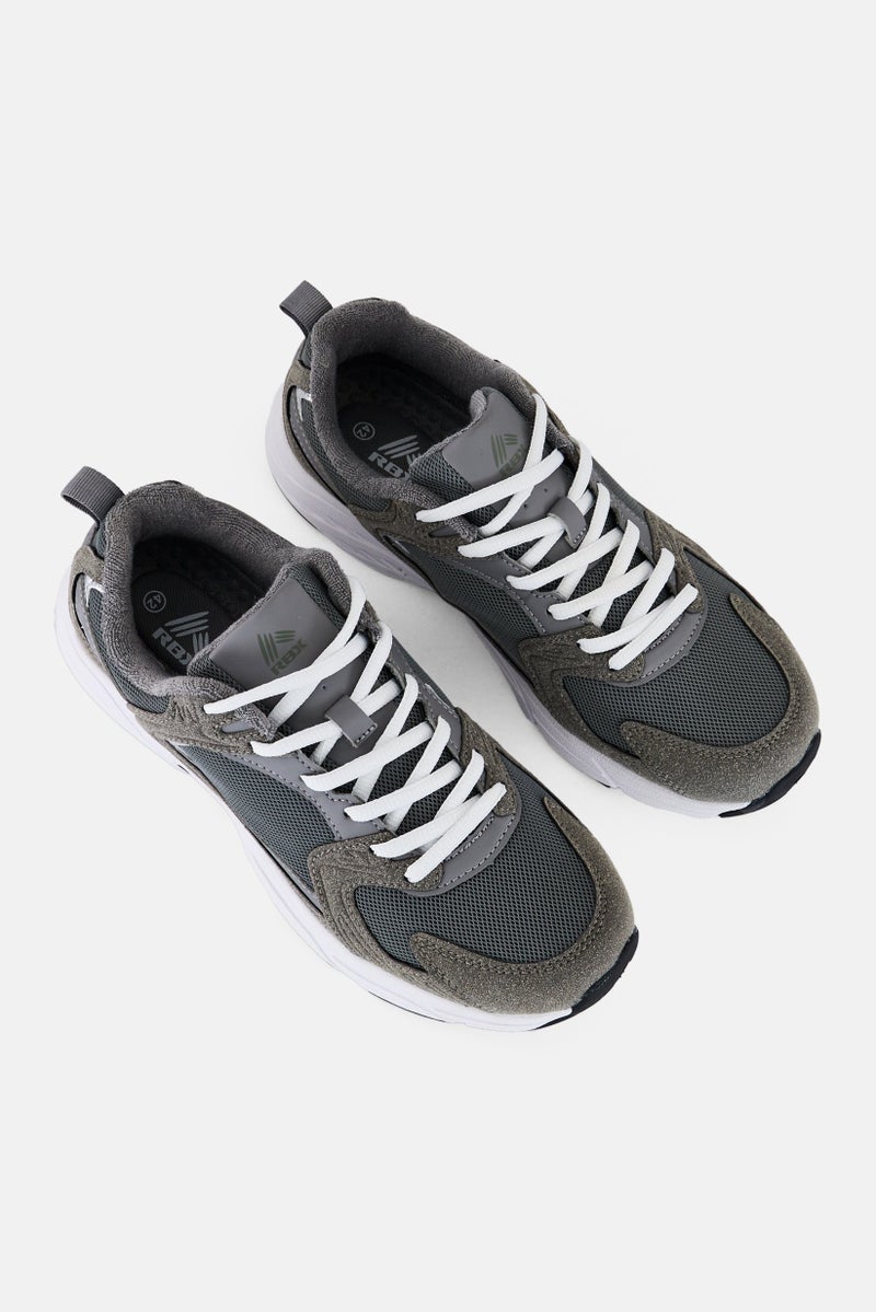 RBX أحذية جري للرجال بشعار العلامة التجارية، رمادي داكن - Image 4