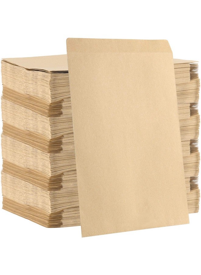 ZEONHAK 400 Pack 9 X 6 Inches Brown Kraft Envelopes Ungummed Catalog Envelopes Open End Envelope For Home Mailing Documents Office Business And School 120 Gsm - Image 1