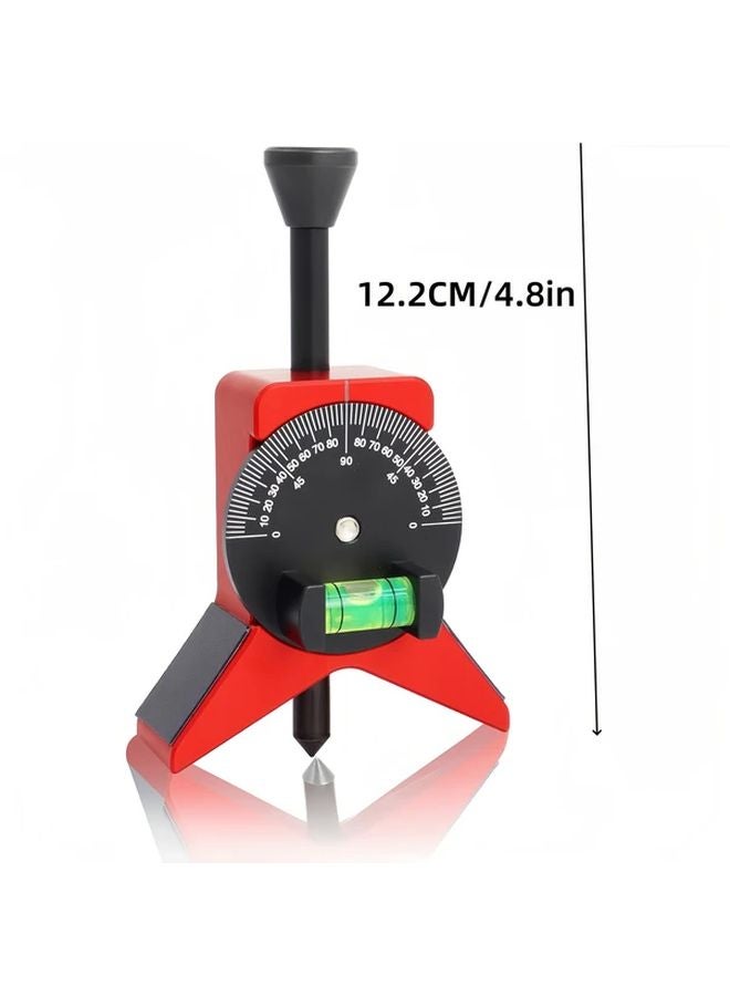 Red Pipe Center Finder Tool With Y Shaped Base Dial Bubble Level For Plumbing - Image 4