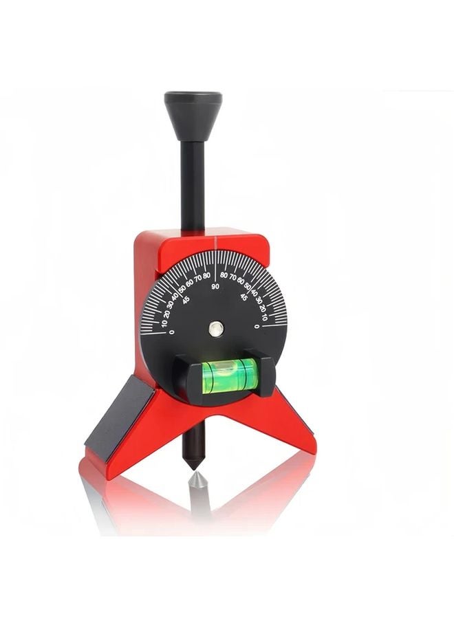 Red Pipe Center Finder Tool With Y Shaped Base Dial Bubble Level For Plumbing - Image 1