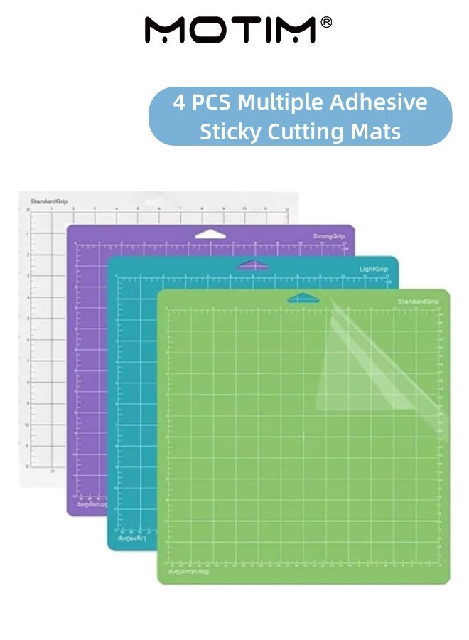 Motim 4pcs Replacement Cutting Mat for Cricut Maker/Explore Air 2/ Air/One 12x12 Inch Multiple Adhesive Sticky Quilting Cricket Cutting Mats for Cricut - Image 1