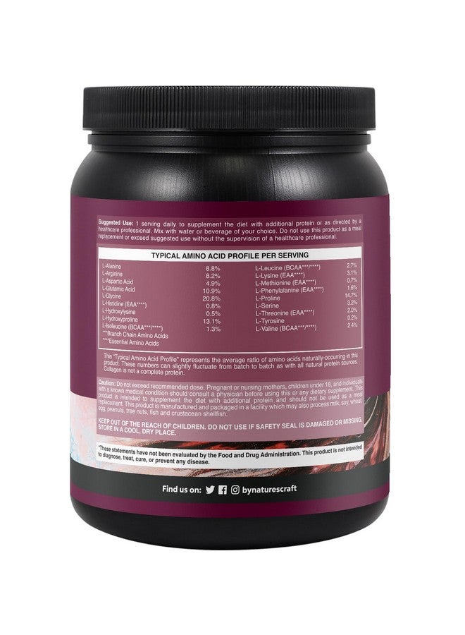 Natures Craft مسحوق بروتين الكولاجين المتعدد للنساء والرجال - ببتيدات كولاجين هيدروكسي 45 حصة لفيتامينات الشعر والبشرة والأظافر - بدون نكهة من نوع 1 3 لدعم العظام والمفاصل - Image 2