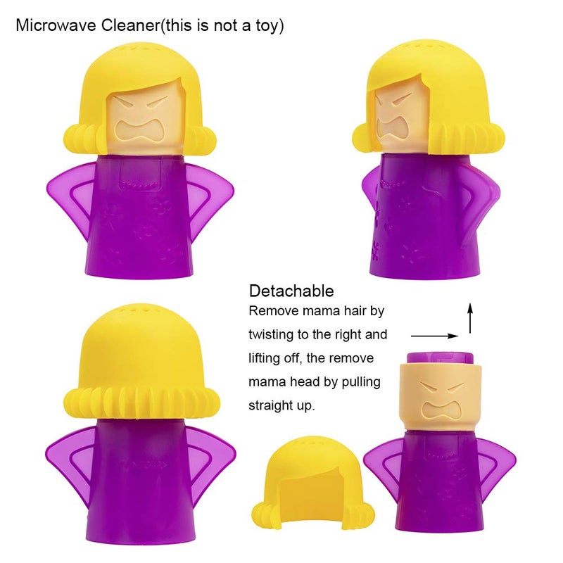 Aivwis Angry Mom Microwave Cleaner  Mad Mama Microwave Steam Cleaner  Just Add Vinegar And Water  Easily Cleans The Crud In Minutes (Purple) - Image 2