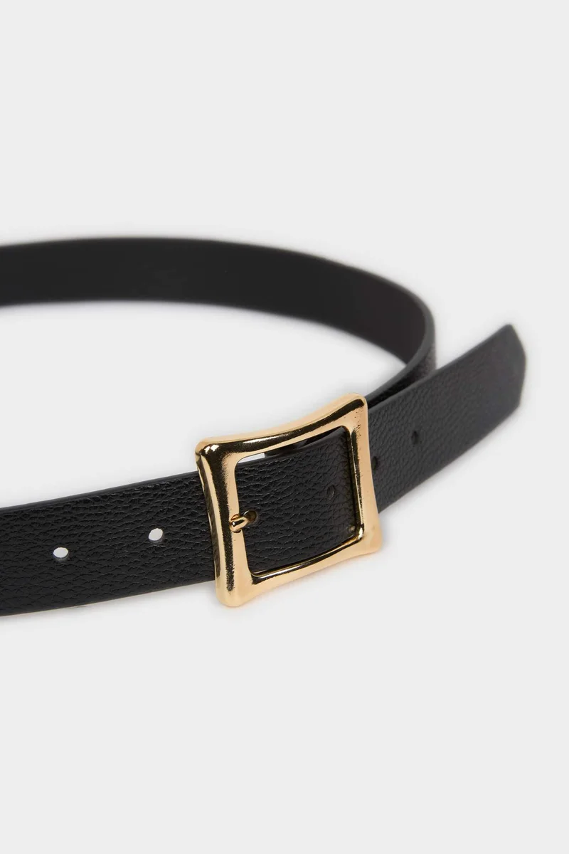 Defacto Woman Rectangle Clasp Faux Leather