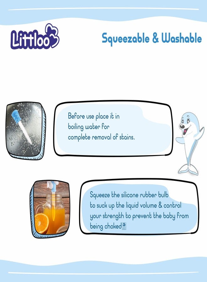 ليتلو قطارة أطفال من السيليكون عالي الجودة، ماصة بلاستيكية مدرجة لإطعام السوائل للأطفال الرضع والأطفال الصغار والرضع مع علامات قياس الكمية - 5 مل، عبوة من قطعتين (متعددة الألوان) - Image 5