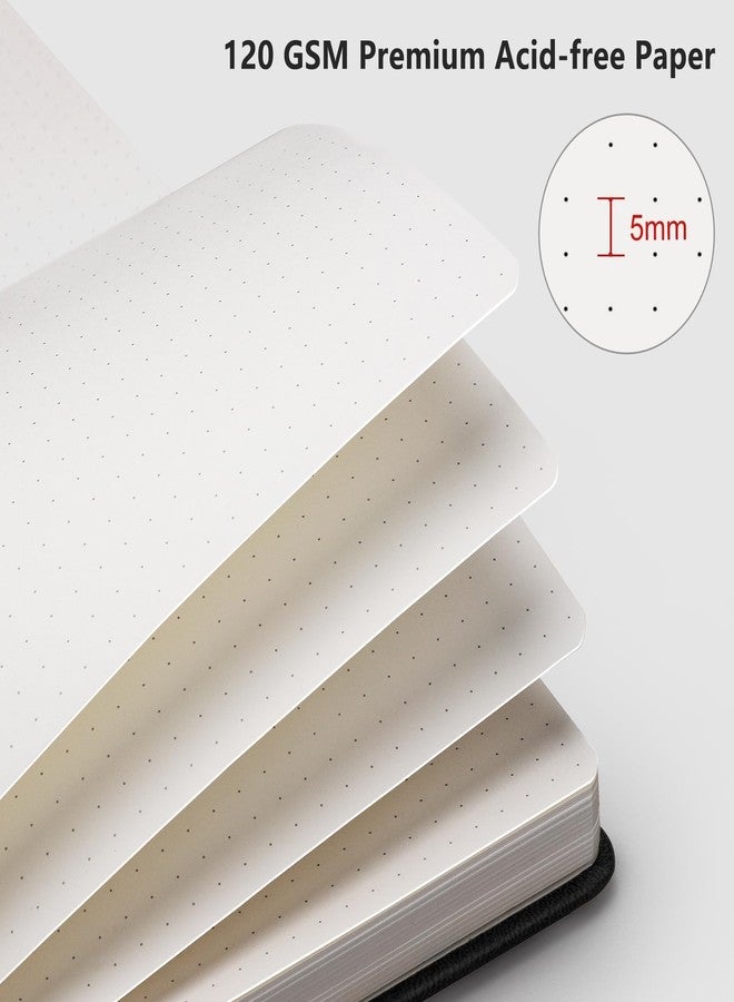 RETTACY Dotted Notebook - A5 Dotted Grid Journal with 256 Pages,120gsm Thick Paper,8 Perforated Pages,Smooth PU Leather,Inner Pocket,5.75'' × 8.38'' - Image 3