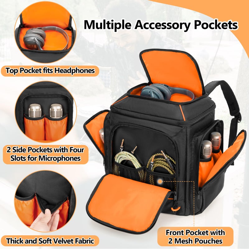 CURMIO Travel Carrying Case Backpack Compatible with Bose S1 Pro/ S1 Pro+ Portable Bluetooth Speaker, Bluetooth Speaker Bag with Shoulder Straps for Microphone, Charger, Cable (Patent Pending) - Image 3