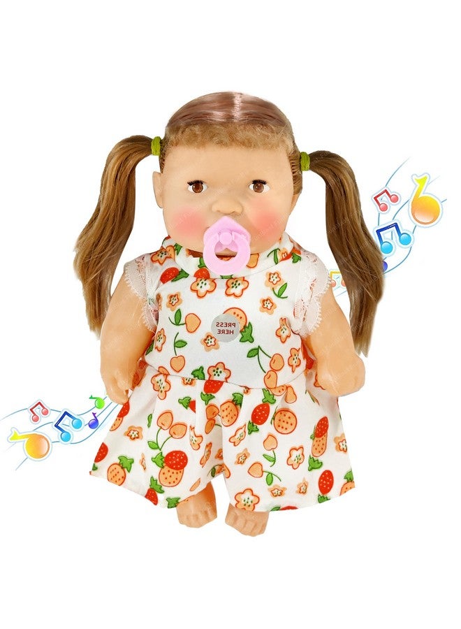 فنبلاست دمية فن بلاست للأطفال، دمية فتاة للأطفال، دمية موسيقية للبنات، دمية مزودة بمستشعرات لمس وصوت، دمية موسيقية للأولاد والبنات بعمر 3 سنوات فما فوق، دمية مع فستان (اختيار عشوائي) - Image 1