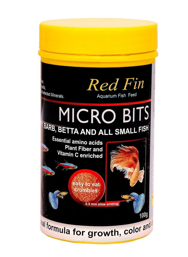 Star Farms Red Fin Micro Bits & Micro Pallete Feed for Tetra, Guppy, Barb, Betta and All Small Fish 100g by Jhenver (Micro Bits) - Image 1