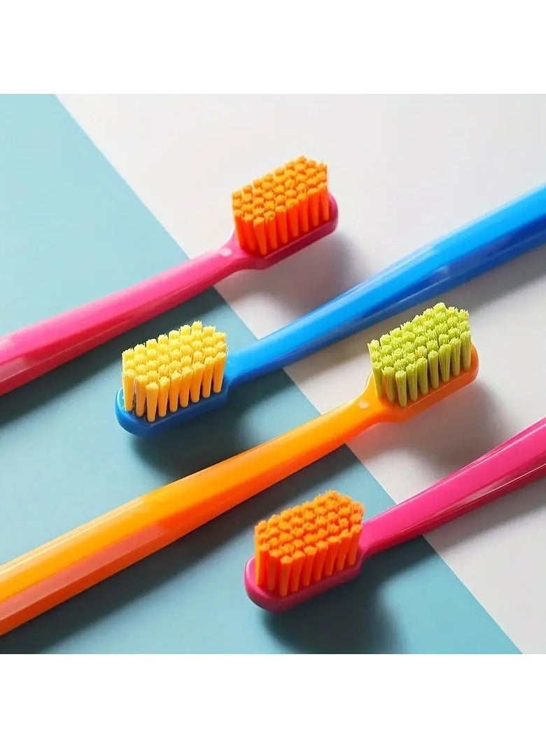 Goolsky - 3-Pack Soft Bristle Toothbrushes with Protective Caps, Full Head Manual Toothbrush Set, Polyester Bristles for Deep Cleaning, Unisex Adults, Soft Firmness - Image 1