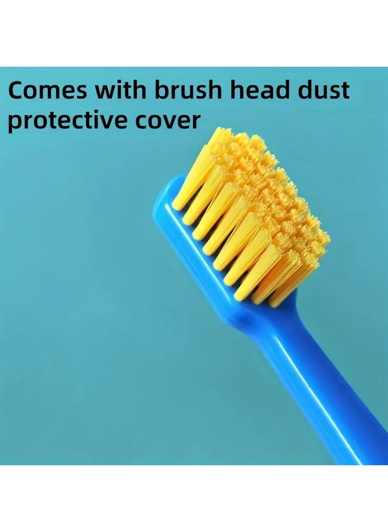 Goolsky - 3-Pack Soft Bristle Toothbrushes with Protective Caps, Full Head Manual Toothbrush Set, Polyester Bristles for Deep Cleaning, Unisex Adults, Soft Firmness - Image 1