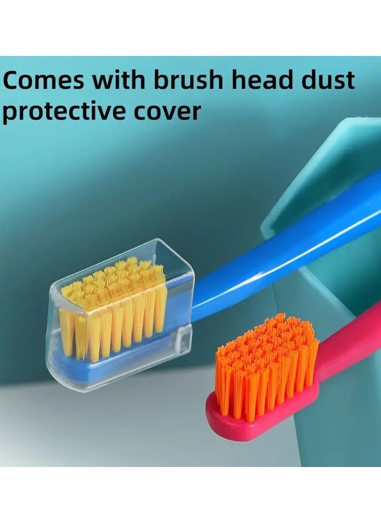 Goolsky - 3-Pack Soft Bristle Toothbrushes with Protective Caps, Full Head Manual Toothbrush Set, Polyester Bristles for Deep Cleaning, Unisex Adults, Soft Firmness - Image 1