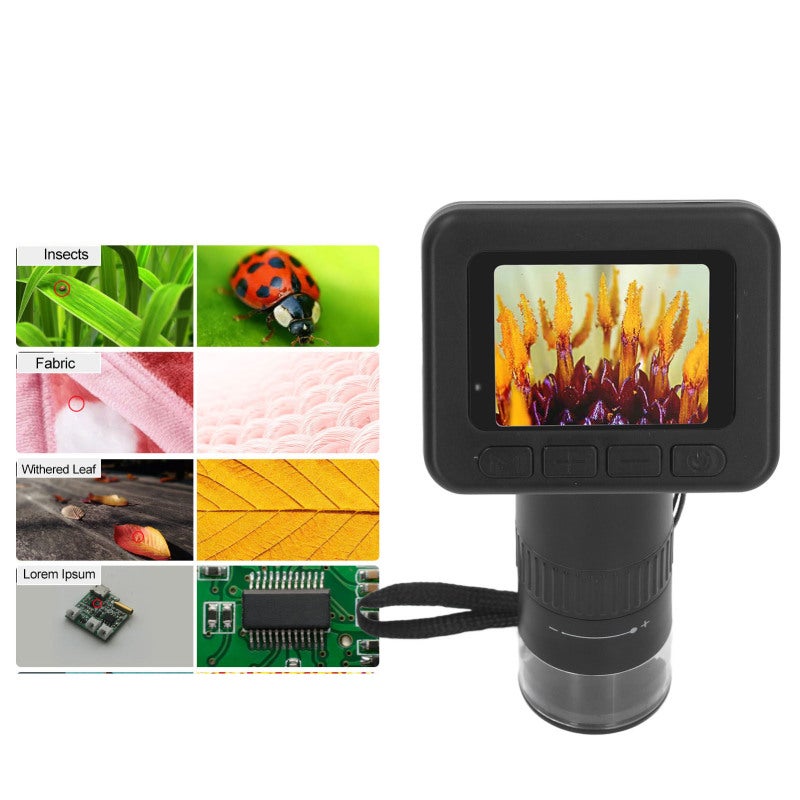 Handheld Digital Microscope 2 Inch IPS Screen HD Observation - 1000X Magnification PC Microscope for Students Adults Hobbyists Professionals Outdoor Indoor Use - Image 5