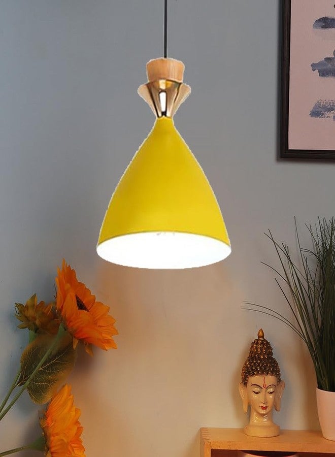 GreyWings Modern Yellow Dome Hanging Pendant Light for Ceiling, Aluminium, Antique Decor, E-27 Holder, (Bulb is not Included) Pack of 4 - Image 2