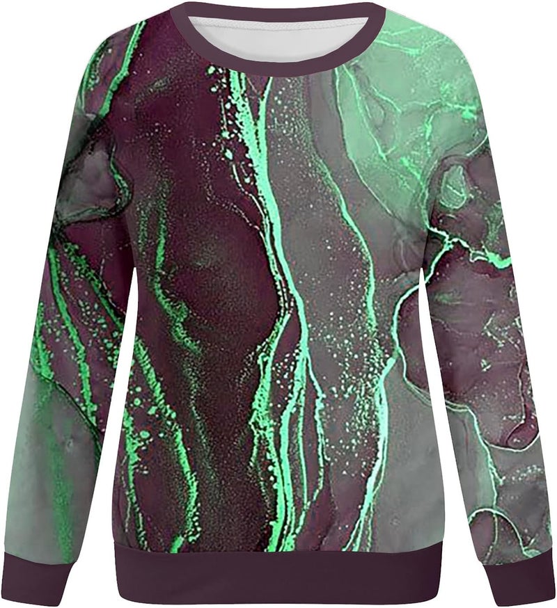 cheekyglo Long Sleeve Sweatshirt for Women Casual Graphic Print Workout Pullover Blouse Comfy Relaxed Fit Fall Warm Coat Tops - Image 2